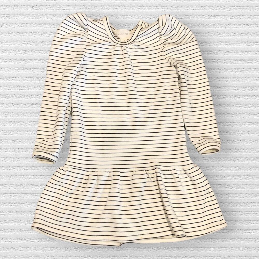 Mable & Honey 5 Cookies and Cream Stripe Drop Waist Dress *play